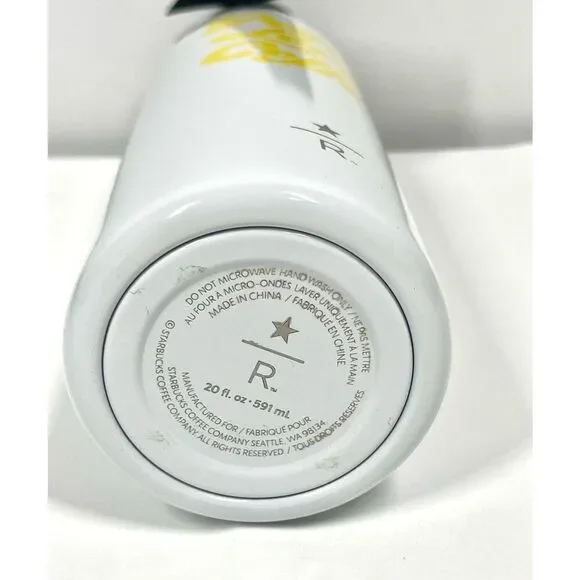 Starbucks 2019 Peace Love Coffee Stainless Steel 20oz Bottle Magnetic HTF NWT - Picture 6 of 6